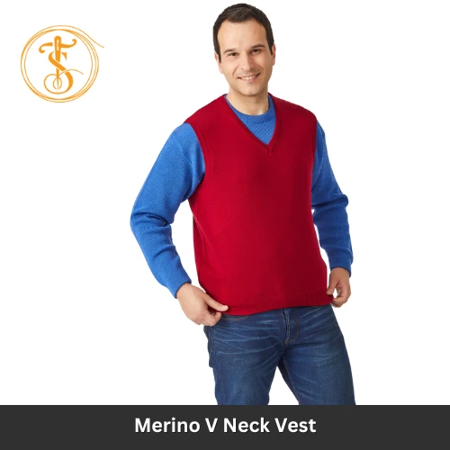 Classic Men's V-Neck Wool Vest